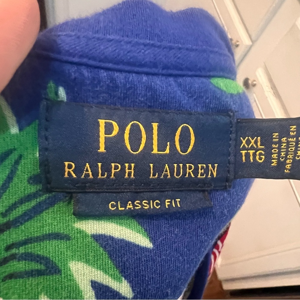 Polo by Ralph Lauren Aloha Bear Short Sleeve Shirt Size XXL Blue Tropical - Picture 12 of 12